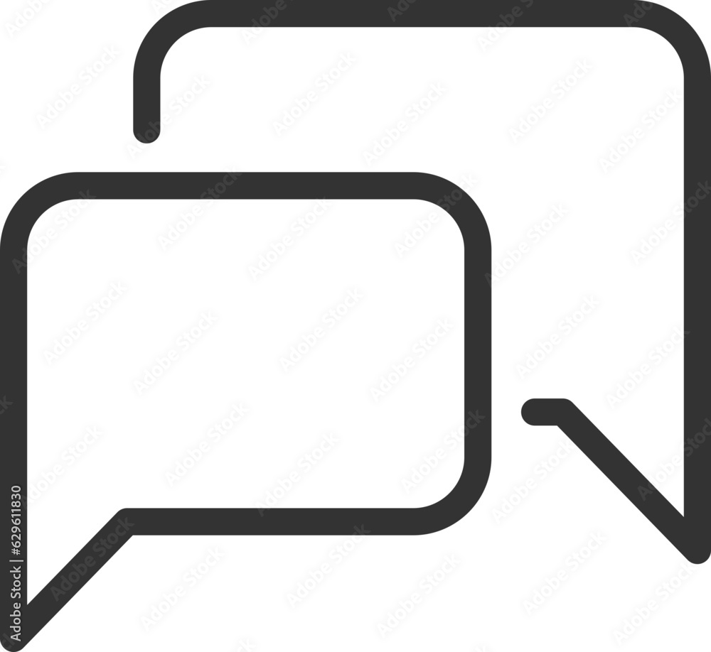 Aufkleber chat icon vector design element. talk bubble speech sign. dialogue balloon.