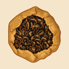 Mushroom galette. Popular types of biscuits.