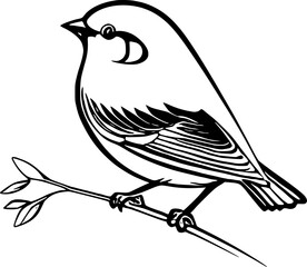 Bird Line Art