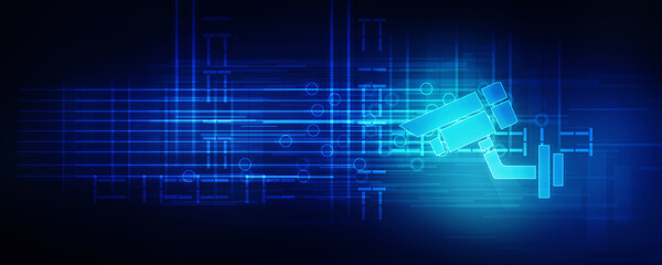 2d illustration Surveillance CCTV Security Camera 
    