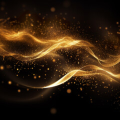 Obraz premium Blurred gold glow particle abstract background