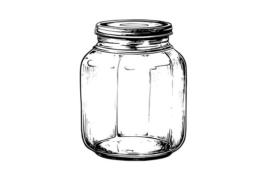 jar clip art black and white