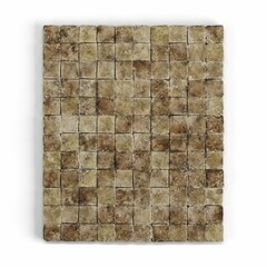 3D render of a stone tile with multiple squares on the white background