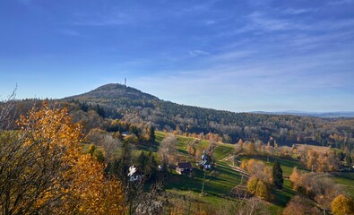 Fototapeta na wymiar colorful mountain landscape in autumn