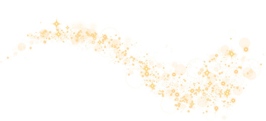 Yellow sparks glitter special light effect. Sparkles on transparent background. Christmas abstract pattern. Sparkling magic dust particles. PNG. © Orange Sky