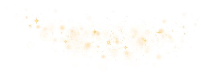 Fototapeta premium Yellow sparks glitter special light effect. Sparkles on transparent background. Christmas abstract pattern. Sparkling magic dust particles. PNG.