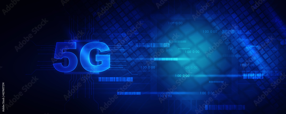 Poster 2d rendering 5g network 5g connection
