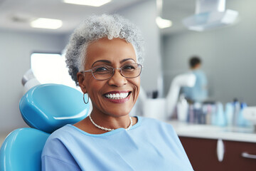 Generative AI portrait of woman toothy smiling dentist doctor examination stomatology healthcare concept