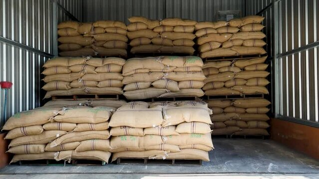 Storage of Coffee beans Bags