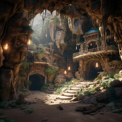 Quaint fantasy village: Nestled nooks of wonder, where tales begin and adventurers gather. Ideal backdrop for immersive games and stories.