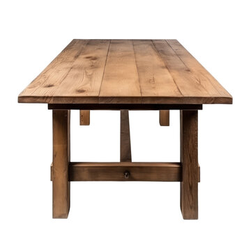 old table isolated on transparent background cutout