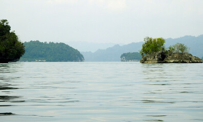 Karst landscape, Kabui Island, Raja Ampat, South West Papua, Indonesia