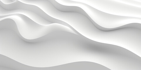 White dynamic abstract wavy wallpaper background, organic beautiful white background, volumetric texture, 3d style, generated ai