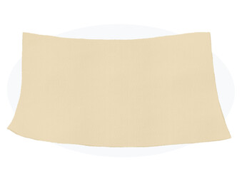 유산지가 올려져있는 빈접시 일러스트