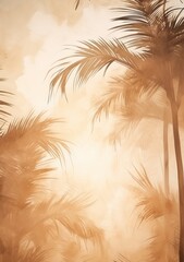 Fototapeta na wymiar Tropical palm leaves background