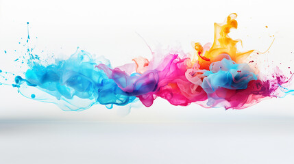 colorful liquid on white background made with Generative AI