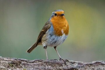 Robin perched on a tree