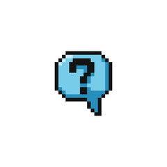 Fototapeta premium this is bubble chat icon in pixel art with blue color and white background ,this item good for presentations,stickers, icons, t shirt design,game asset,logo and your project