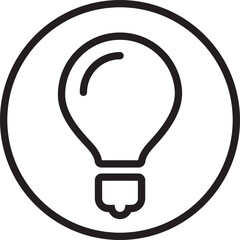 Electric light bulb icon. Electricity lamp symbol. Vector illumination sign.