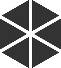 Trend logo vector hexagon tech design. Technology logotype for smart system