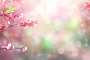 Fototapeta na wymiar Pink Petal Radiance: Sunlit Spring Flowers in a Bright Hue (Generative AI)