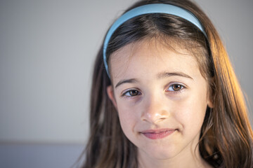 Child during orthodontist visit and oral cavity check-up.