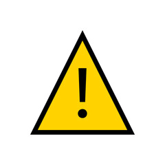 warning lettering with warning symbol yellow black design element