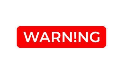 red design warning lettering with warning symbol element transparent background