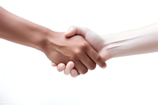 isolated handshake on a white background