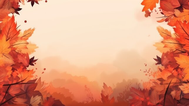 Autumn season concept, leaves or harvested crop. Pumpkin, autumn leaves, and on an orange background.