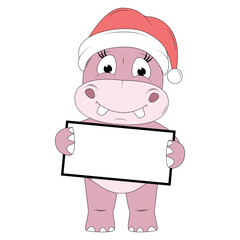 cute hippo animal cartoon