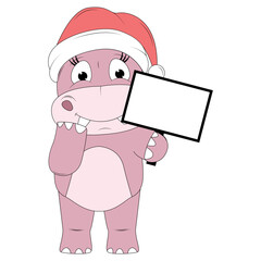 cute hippo animal cartoon