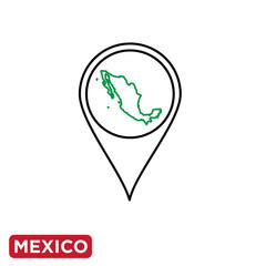 Map icon flag icon vector flat style