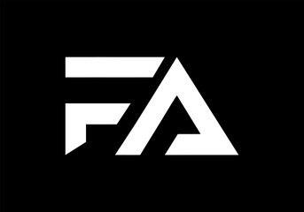 Initial monogram letter FA logo Design vector Template. FA Letter Logo Design. 
