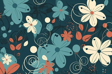 seamless pattern with flowers