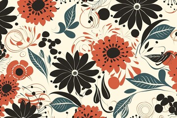 seamless pattern with flowers