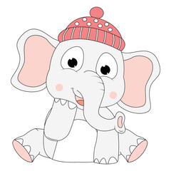 cute elephant animal cartoon