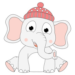 cute elephant animal cartoon