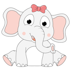 cute elephant animal cartoon