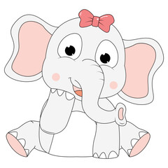 cute elephant animal cartoon