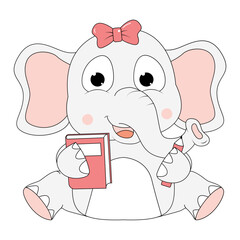 cute elephant animal cartoon