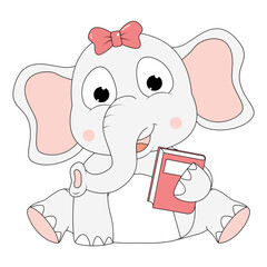 cute elephant animal cartoon