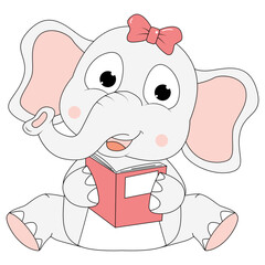 cute elephant animal cartoon