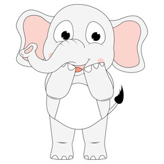 cute elephant animal cartoon