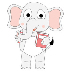 cute elephant animal cartoon