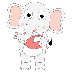 cute elephant animal cartoon