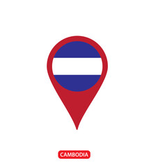 Map icon flag icon vector flat style