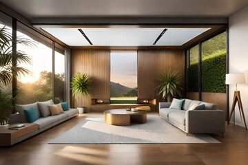 living room interior Generated Ai