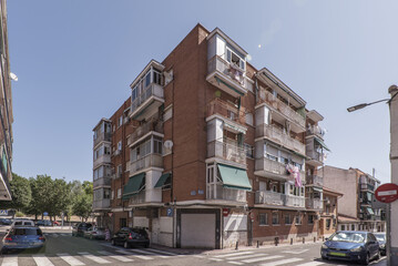 Residential building in a city block
