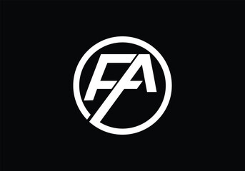 Initial monogram letter FA logo Design vector Template. FA Letter Logo Design. 
